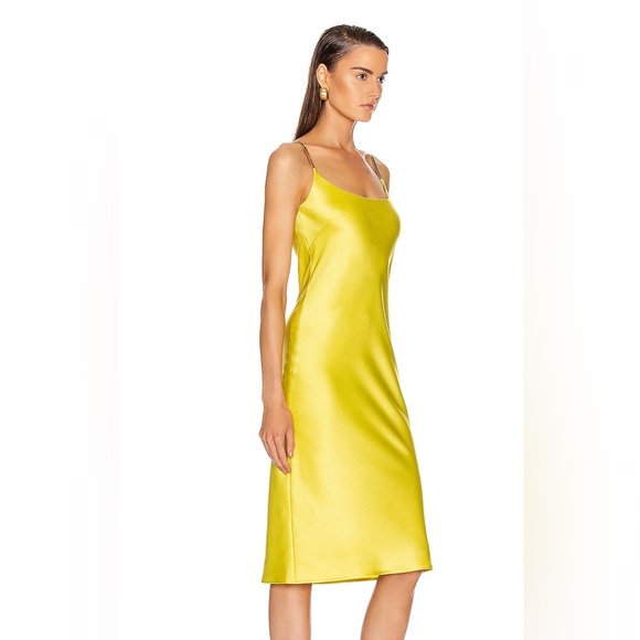 Galvan London silky lime dress - Picture 3 of 10